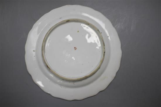A Chelsea exotic bird plate, c.1758-60, red anchor mark, 21.5cm